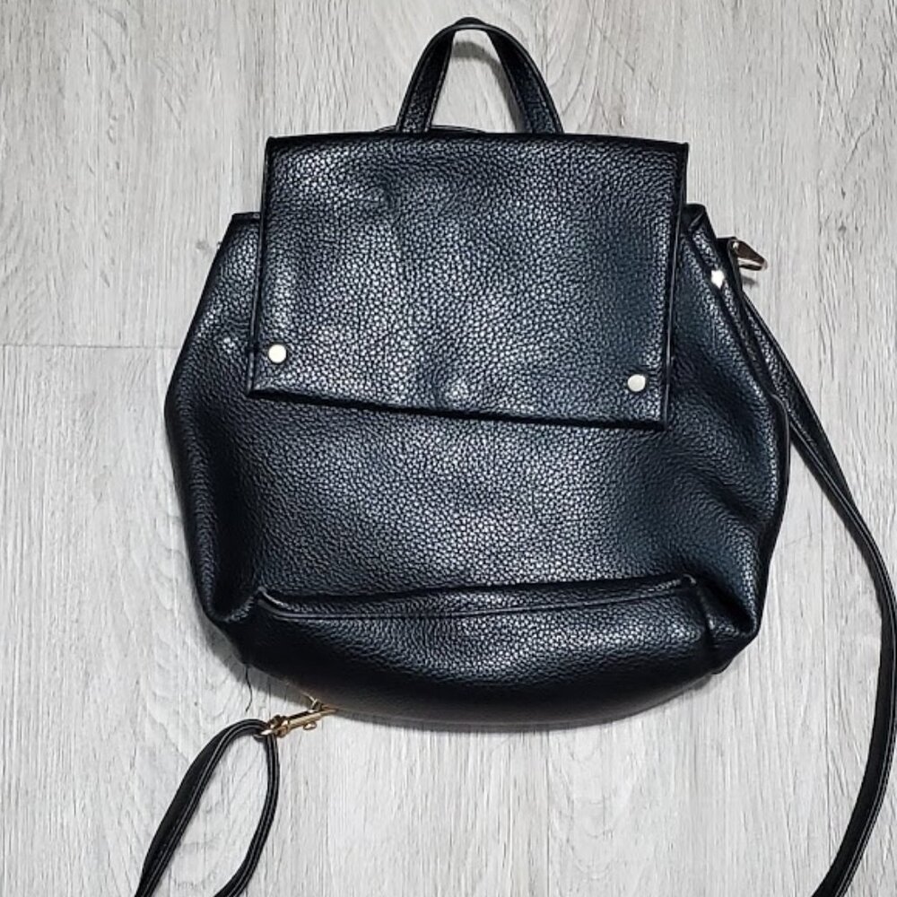 ANEWDAY black convertible mini backpack purse